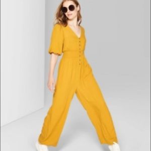 Wild Fable Balloon Short Sleeve V-neck Jumpsuit